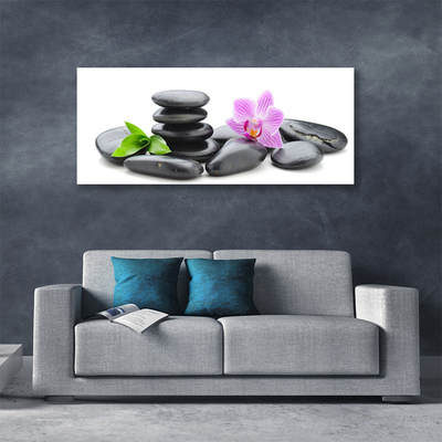 Quadro canvas Pedras Zen Florais