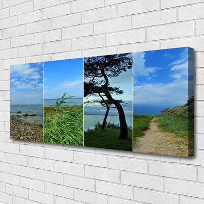 Quadro canvas Paisagem de árvores de praia