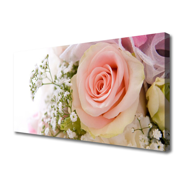 Quadro canvas Planta de flores rosas