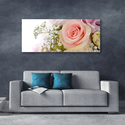 Quadro canvas Planta de flores rosas
