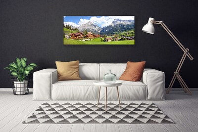 Quadro em tela Casas Paisagem de Montanha