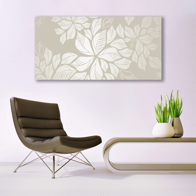 Quadro em tela Arte com flores e plantas