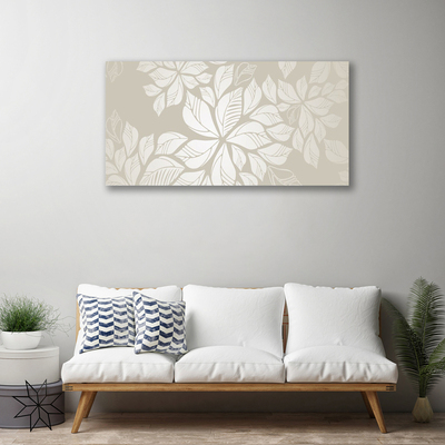 Quadro em tela Arte com flores e plantas