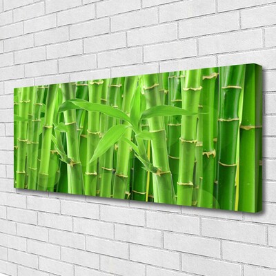 Quadro em tela Planta de flor de caule de bambu