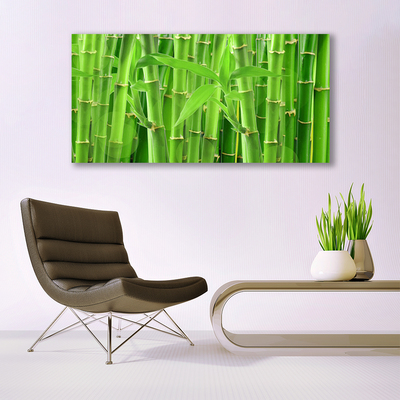 Quadro em tela Planta de flor de caule de bambu