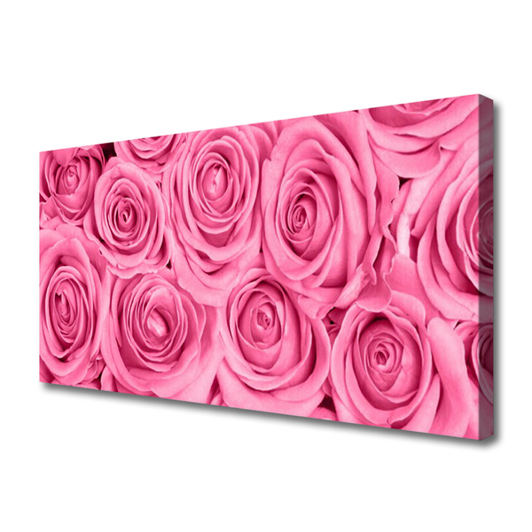 Quadro em tela Planta de flores rosas
