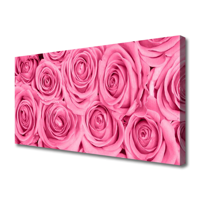 Quadro em tela Planta de flores rosas