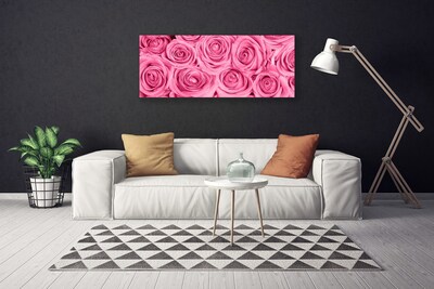 Quadro em tela Planta de flores rosas