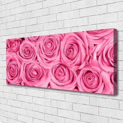 Quadro em tela Planta de flores rosas