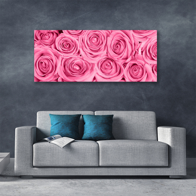 Quadro em tela Planta de flores rosas