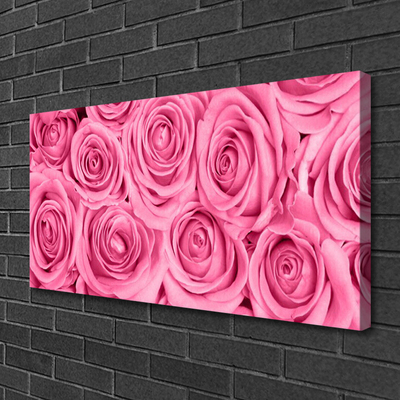 Quadro em tela Planta de flores rosas