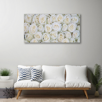 Quadro em tela Planta de flores rosas