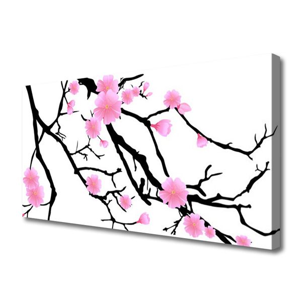 Quadro canvas Arte de flores com caules