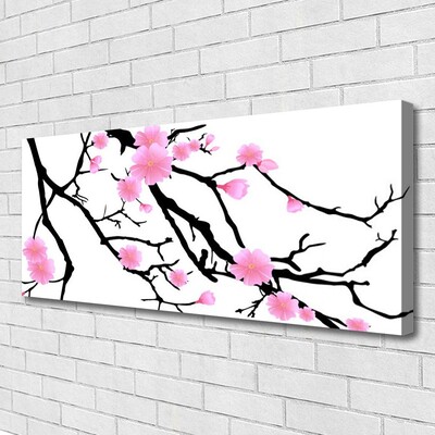 Quadro canvas Arte de flores com caules