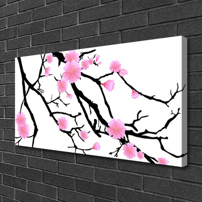 Quadro canvas Arte de flores com caules