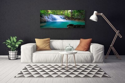 Quadro canvas Cachoeira Lago Floresta Natureza