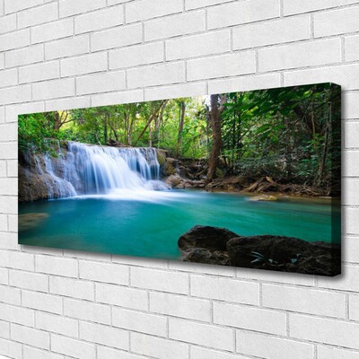 Quadro canvas Cachoeira Lago Floresta Natureza