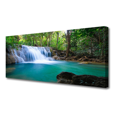 Quadro canvas Cachoeira Lago Floresta Natureza
