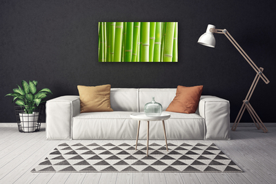 Quadro em tela Planta de flor de caule de bambu