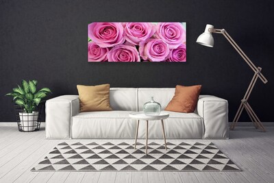 Quadro em tela Planta de flores rosas