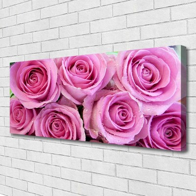 Quadro em tela Planta de flores rosas