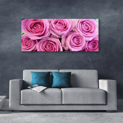 Quadro em tela Planta de flores rosas
