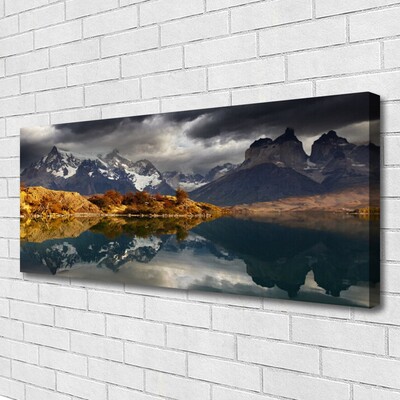 Quadro em tela Paisagem de lago de montanha