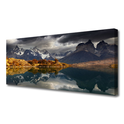 Quadro em tela Paisagem de lago de montanha