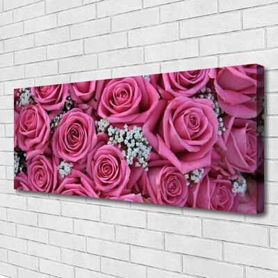 Quadro canvas Planta de flores rosas