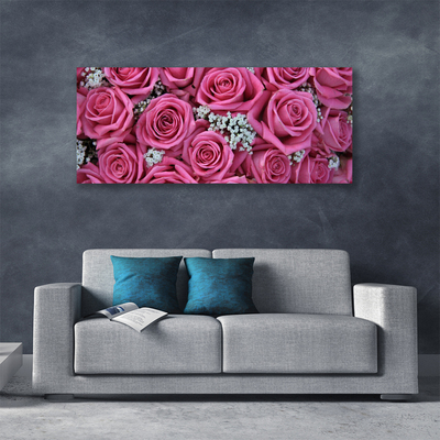 Quadro canvas Planta de flores rosas