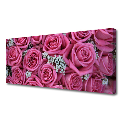 Quadro canvas Planta de flores rosas