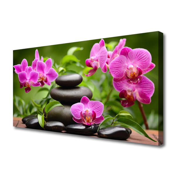 Quadro canvas Arte em Pedras de Flores