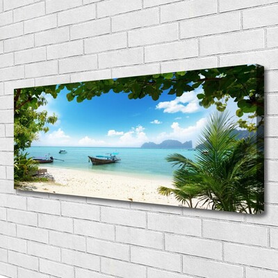 Quadro canvas Paisagem de barco no mar