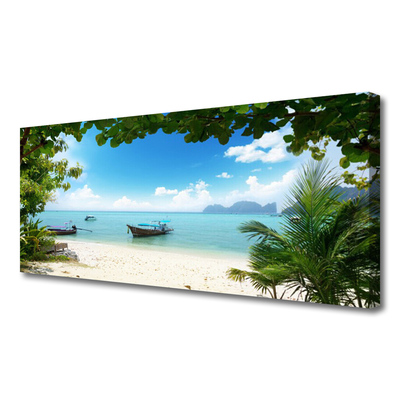 Quadro canvas Paisagem de barco no mar