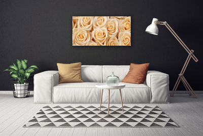 Quadro canvas Planta de flores rosas