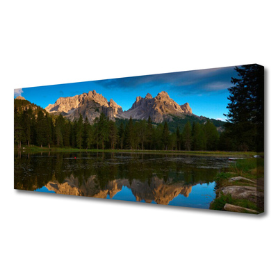 Quadro em tela Paisagem do Lago da Floresta