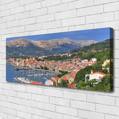 Quadro canvas Cidade Montanha Mar Paisagem