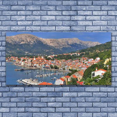 Quadro canvas Cidade Montanha Mar Paisagem
