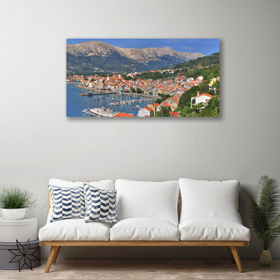 Quadro canvas Cidade Montanha Mar Paisagem