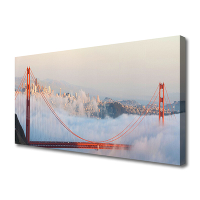 Quadro canvas Arquitetura de Ponte Nuvens