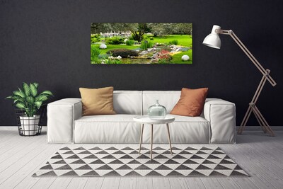 Quadro em tela Jardim Árvore Flores Natureza