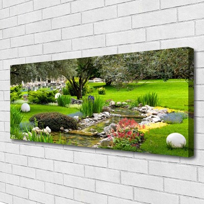 Quadro em tela Jardim Árvore Flores Natureza