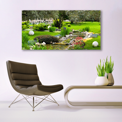 Quadro em tela Jardim Árvore Flores Natureza