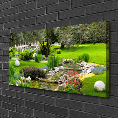 Quadro em tela Jardim Árvore Flores Natureza