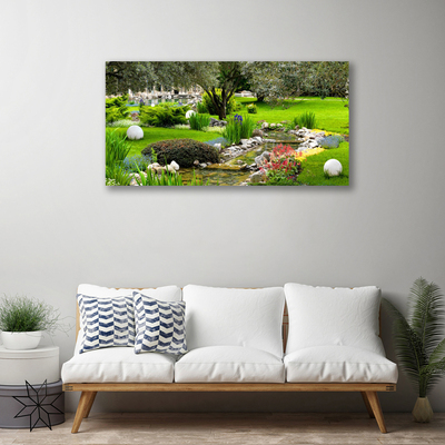 Quadro em tela Jardim Árvore Flores Natureza