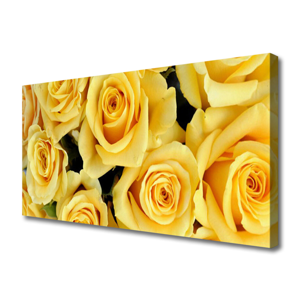 Quadro canvas Planta de flores rosas