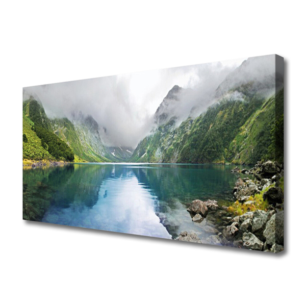 Quadro em tela Paisagem de lago de montanha