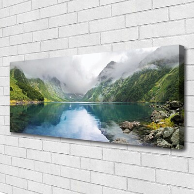 Quadro em tela Paisagem de lago de montanha