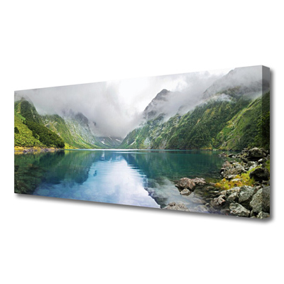 Quadro em tela Paisagem de lago de montanha