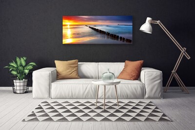 Quadro em tela Paisagem do Mar e do Sol